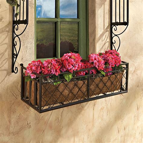 metal window box home depot|window boxes for metal railings.